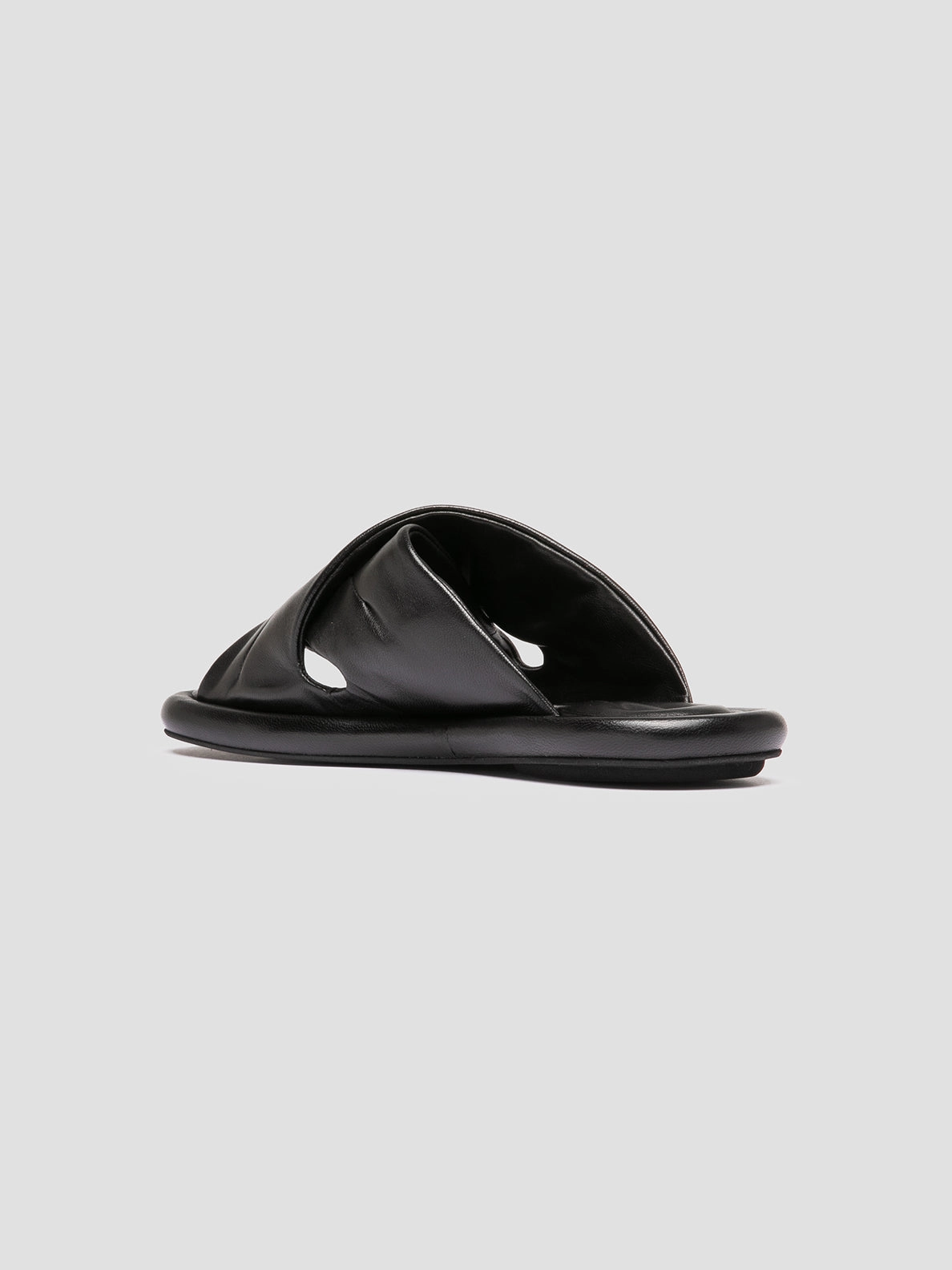 Low Heel ESTENS 108 - Black Leather Slide
