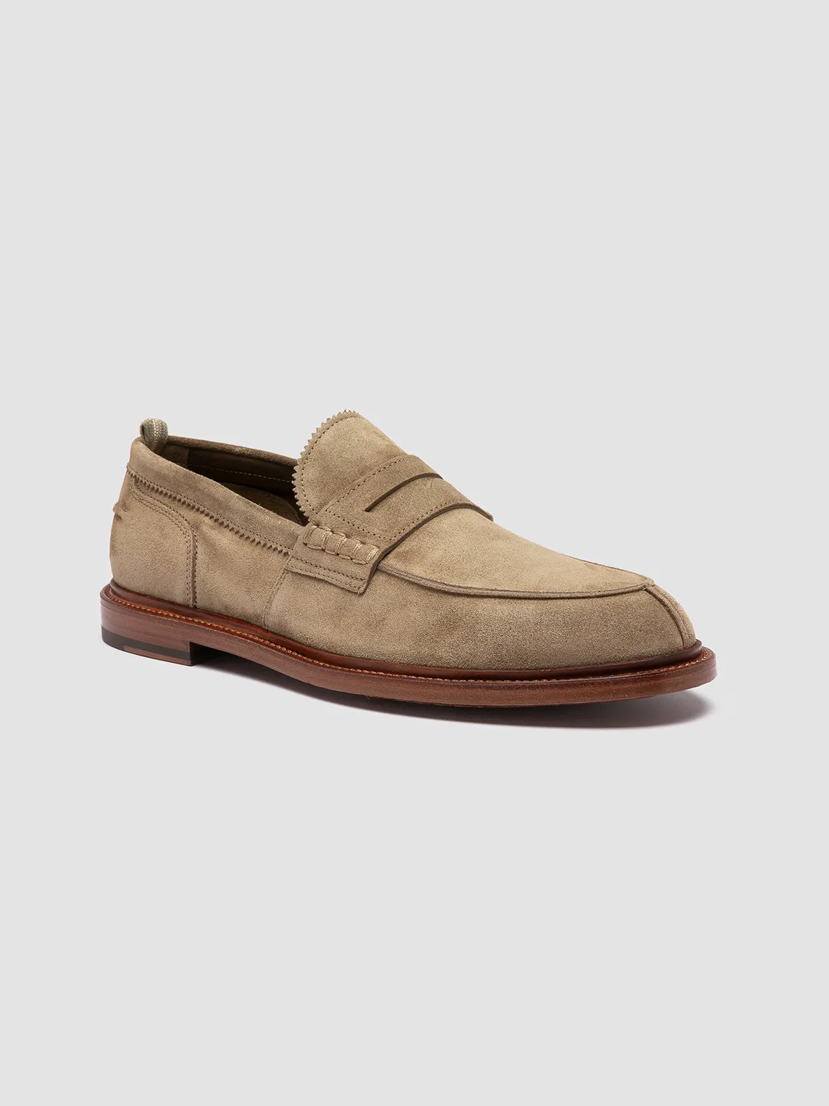 Control Edge SAX 001 - Taupe Suede Penny Loafers