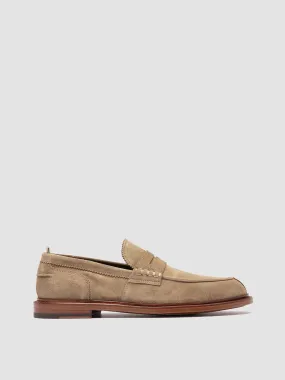 SAX 001 - Taupe Suede Penny Loafers Meeting Prep