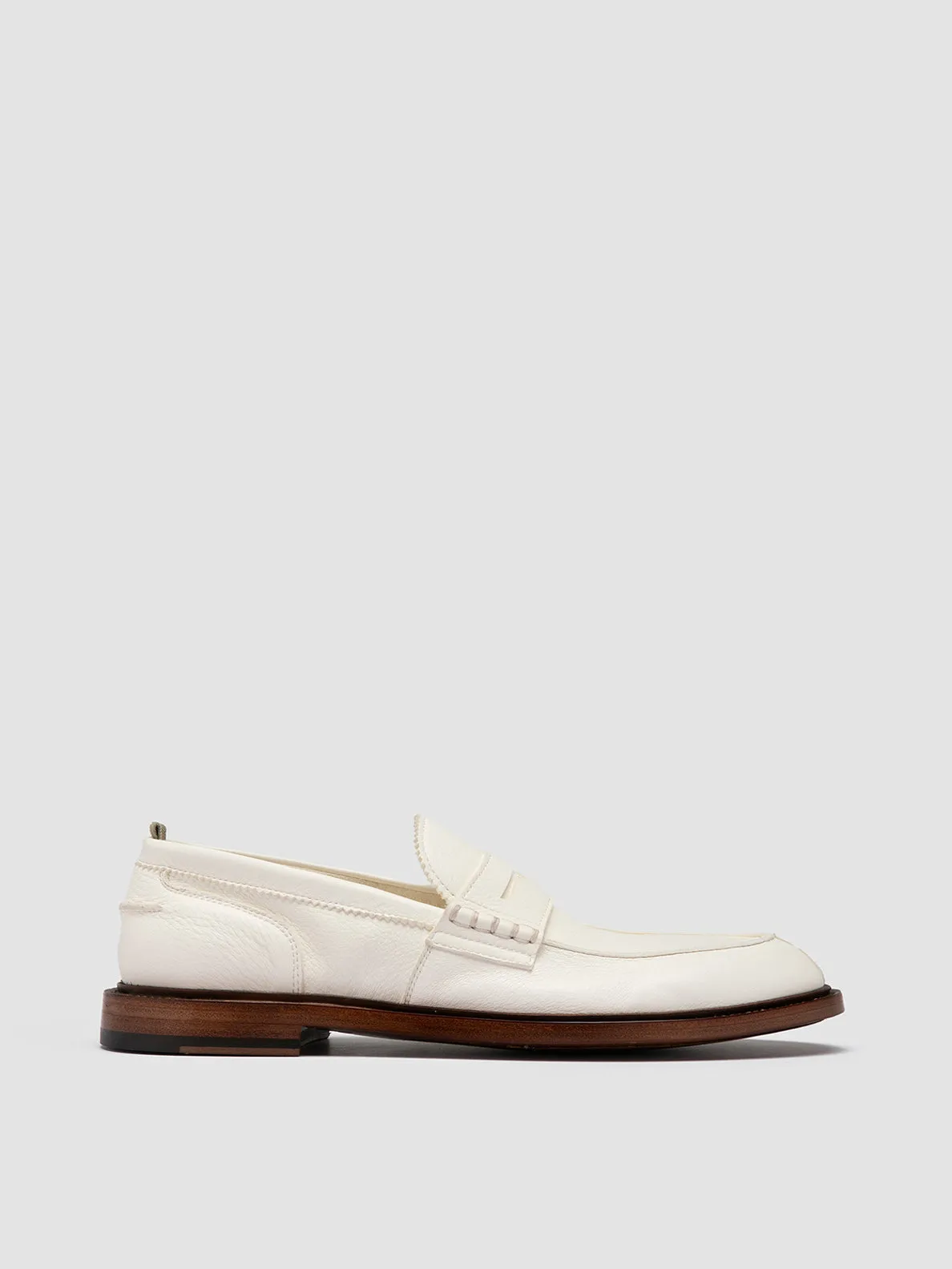 Smart Sport Open Desk SAX 001 - White Leather Penny Loafers