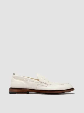 Smart Sport Open Desk SAX 001 - White Leather Penny Loafers