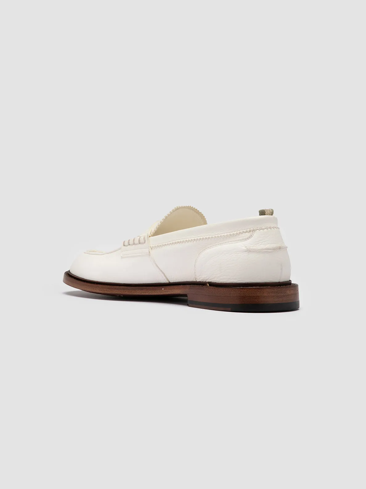 Functional details SAX 001 - White Leather Penny Loafers