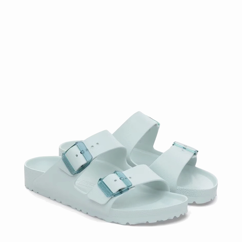 Birkenstock Women's Arizona EVA Stealth Buckle Sandal in Surf Green Quick Match easy move