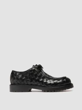 Sharp Cut Top Tier BOSS 015 - Black Leather Derby Shoes