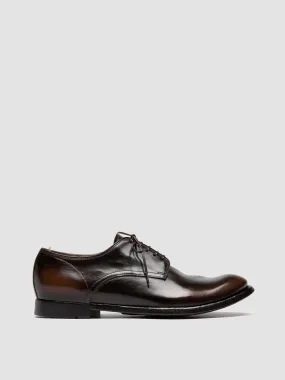 ANATOMIA 060 - Dark Brown Leather Derby Shoes Dual Hue Summer Wear