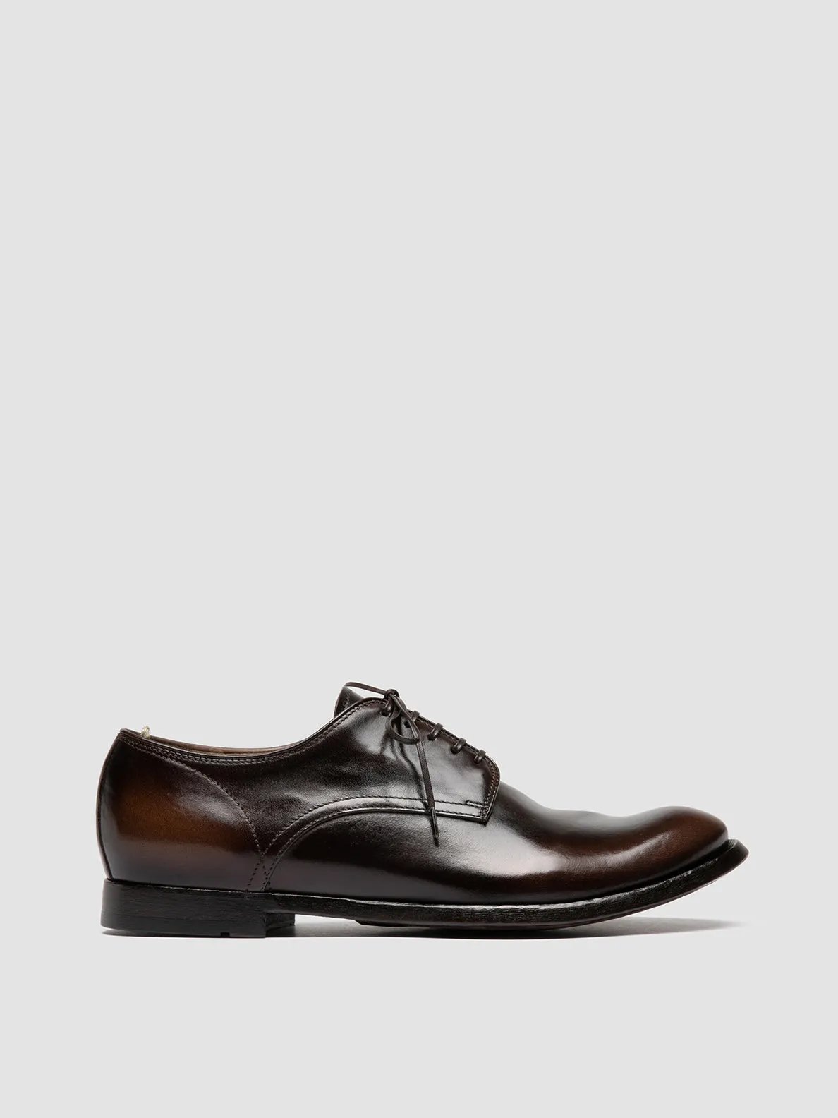 ANATOMIA 060 - Dark Brown Leather Derby Shoes Dual Hue Summer Wear