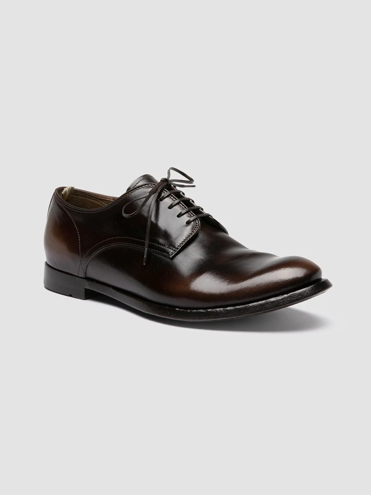 ANATOMIA 060 - Dark Brown Leather Derby Shoes Formal Meeting Slim Comfort