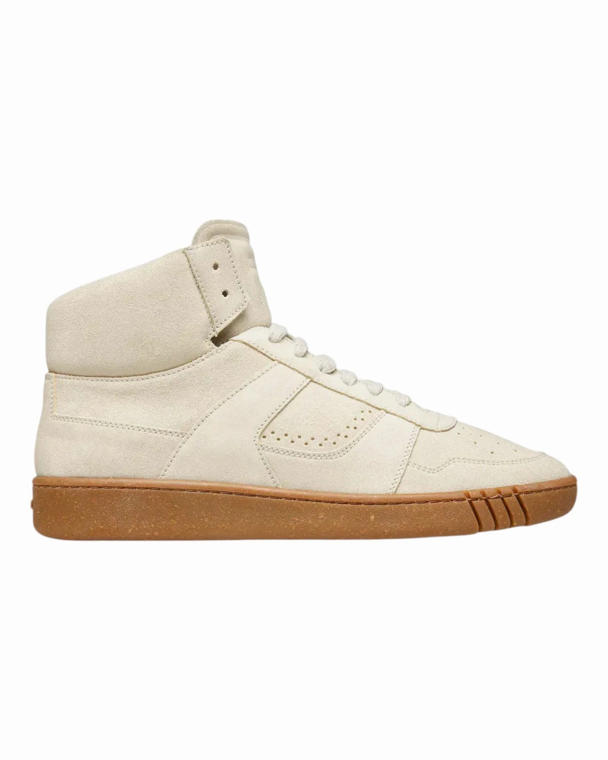 unbranded running wear Bally Wiggles 6303321 Men's Dusty White Calf Suede High Top Sneakers