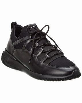 jogging in park respiratory health TOD??s Nuovo Neoprene & Leather Sneaker
