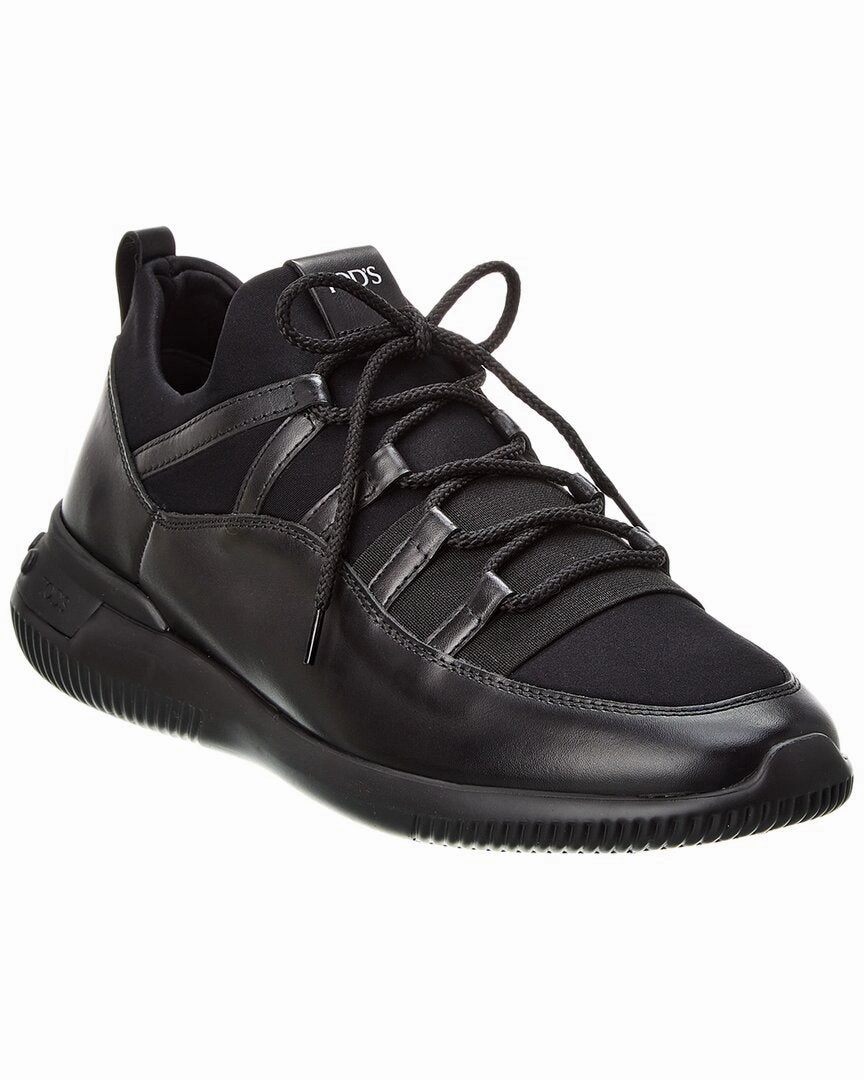 jogging in park respiratory health TOD??s Nuovo Neoprene & Leather Sneaker