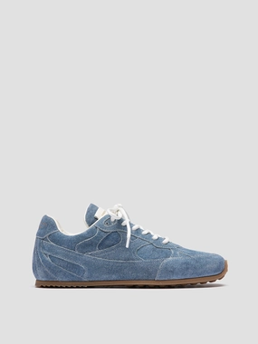 Metallic accents evening - run AWAY 101 - Blue Suede Low Top Sneakers