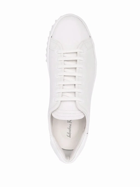 light - use color - white Ferragamo Logo Low-Top Sneakers