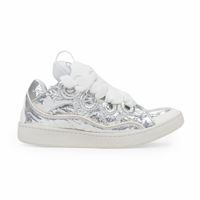 SILVER CURB A EFFET METALLIQUE SNEAKERS colorful shoes