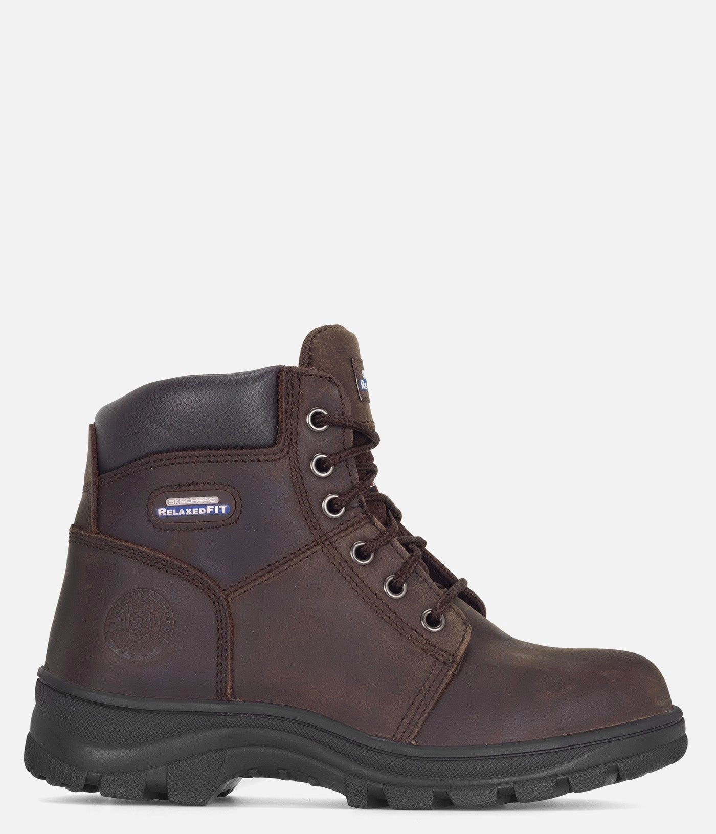 Silver Glow Skechers Work Workshire Peril Relaxed Fit Safety Toe Boot - Women