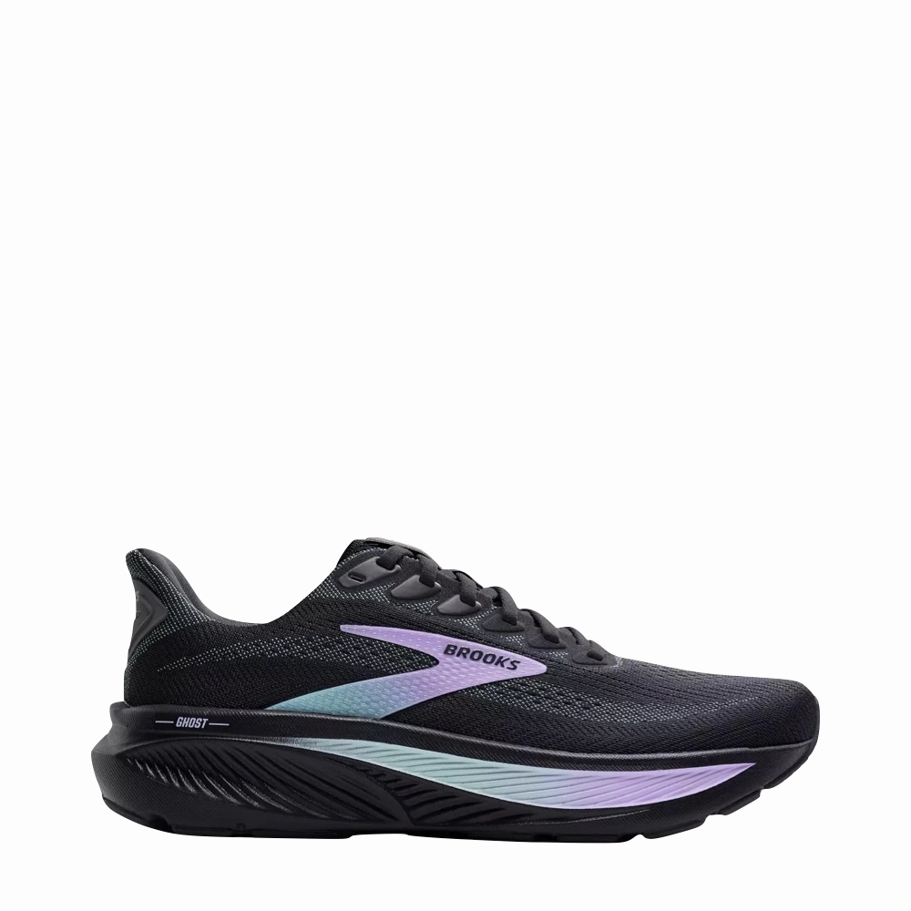 Ice Jog Brooks Women's Ghost 17 Sneaker in Grey/Clearwater/Purple