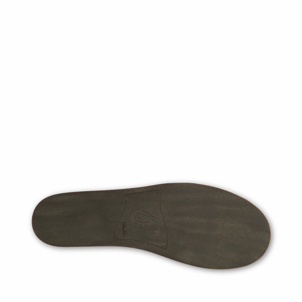 Relaxing Step Arch Cushioning OluKai Women's Nohea Shearling Lined Slipper in Castlerock Mauve