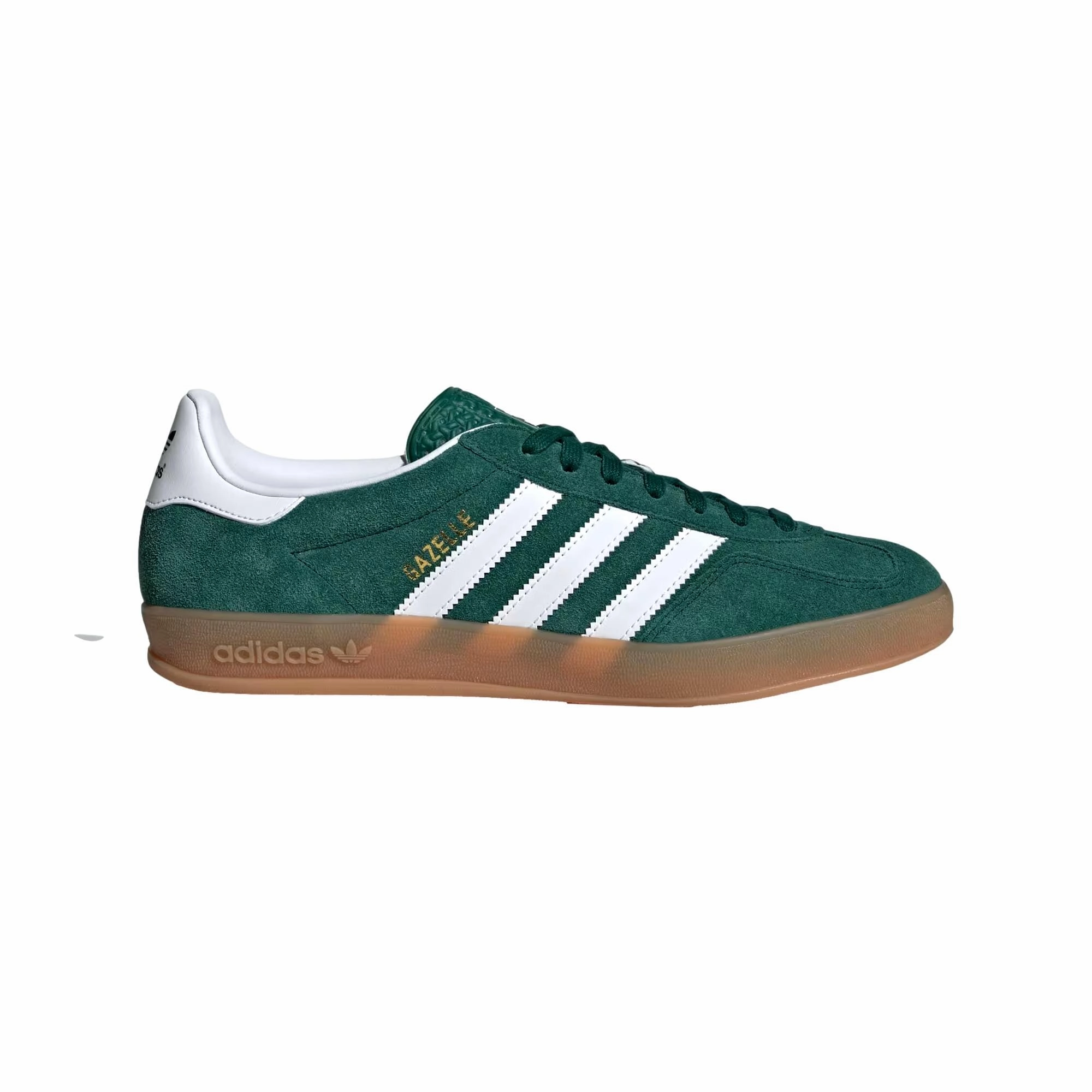 warm - weather - runner Adidas Gazelle Indoor Collegiate Green / Cloud White / Gum  JI2062 Men's