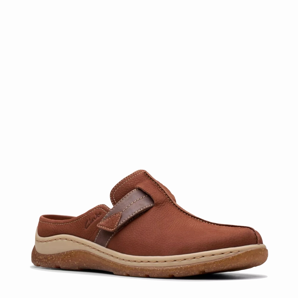 Clarks Women's Orlene Clog in Brittish Tan Rock Step Wear Anywhere