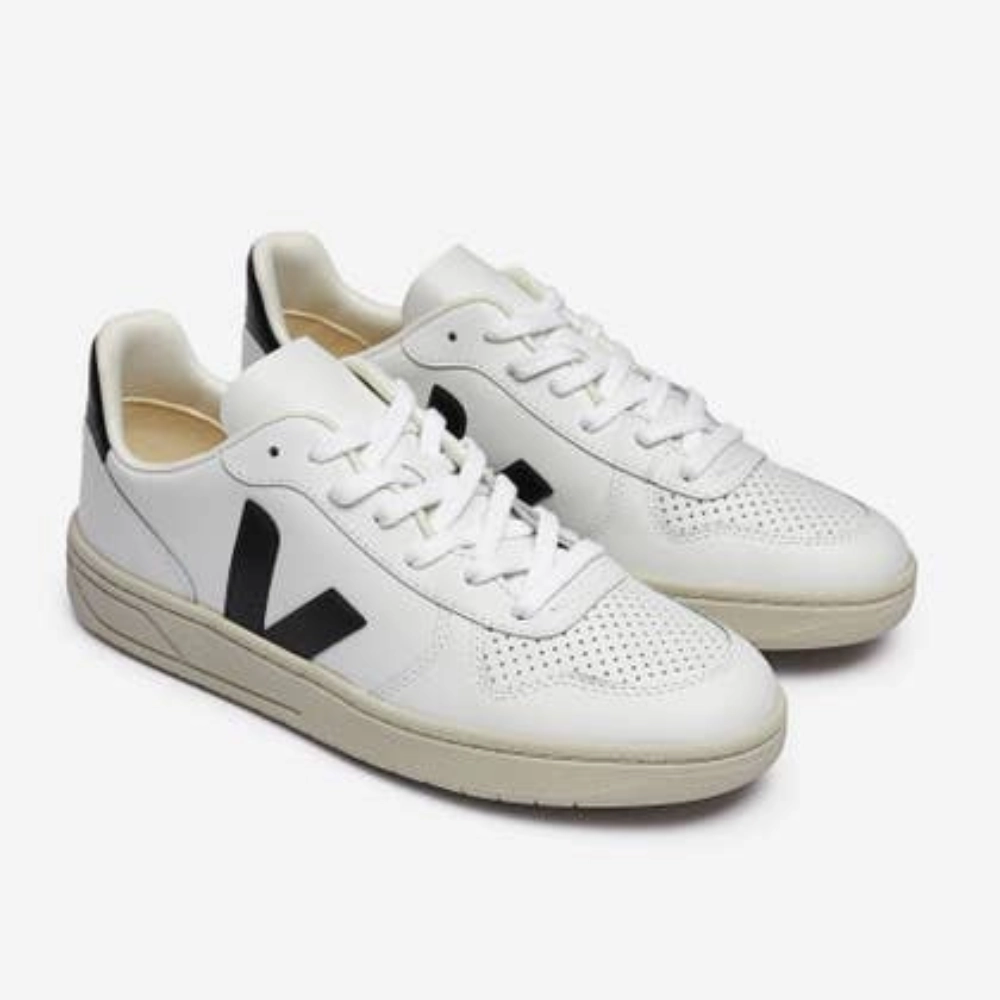 Veja V-10 VX0200005B Sneaker Men's White Leather Low Top Comfort Lifestyle Shoes all - weather suitability shoes