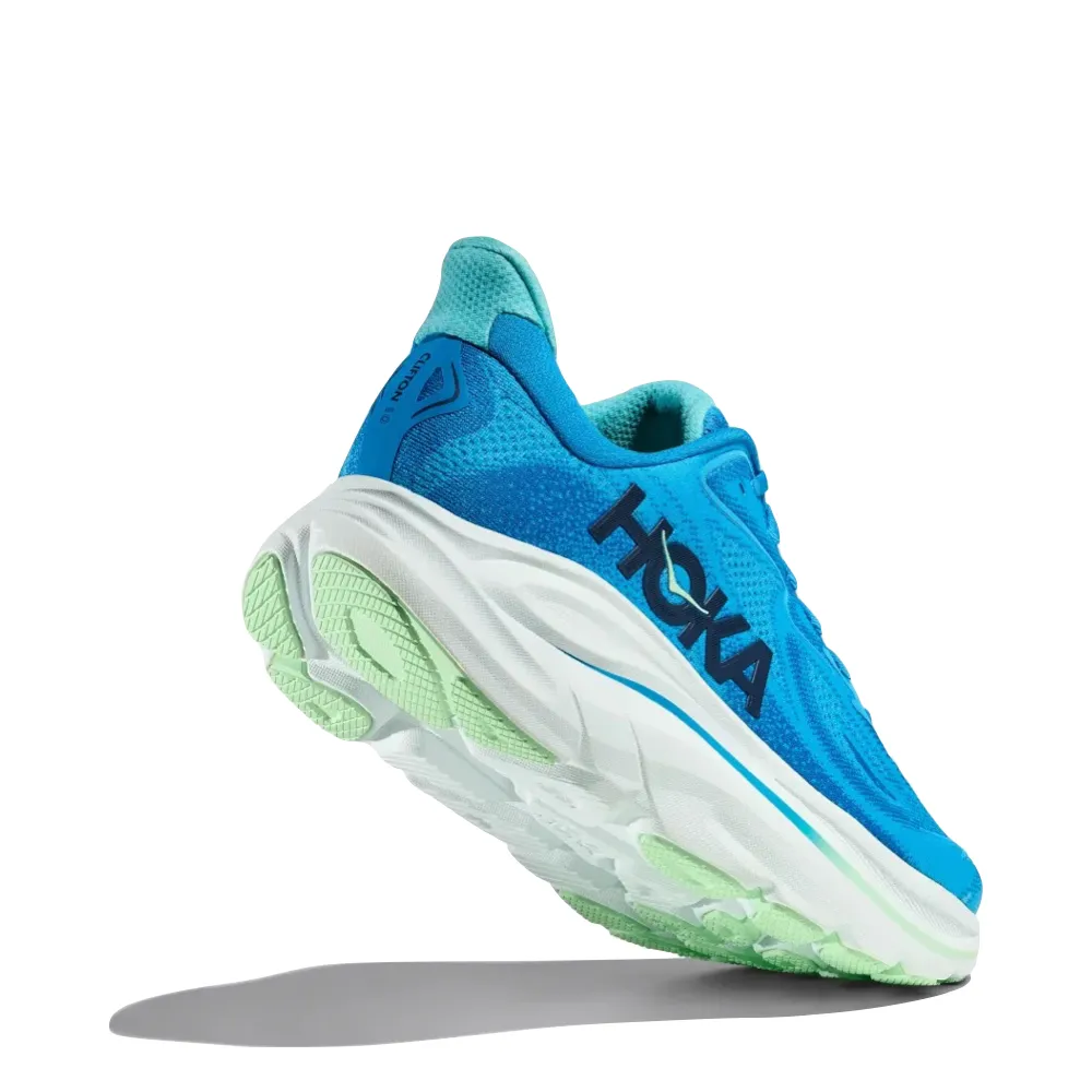hidden lacing shoes Hoka Men's Clifton 10 Sneaker in Hoka Blue/Skyward Blue