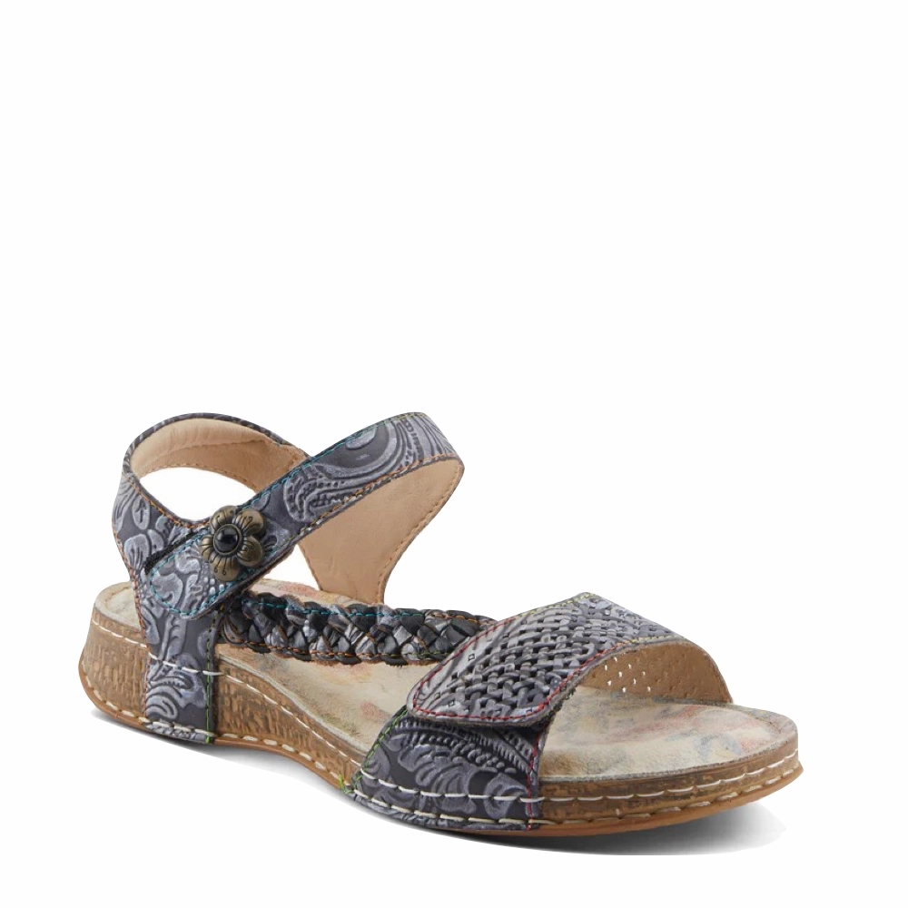 Effortless Style Indoor Use Spring Step Women's Popular Sandal in Black Multi