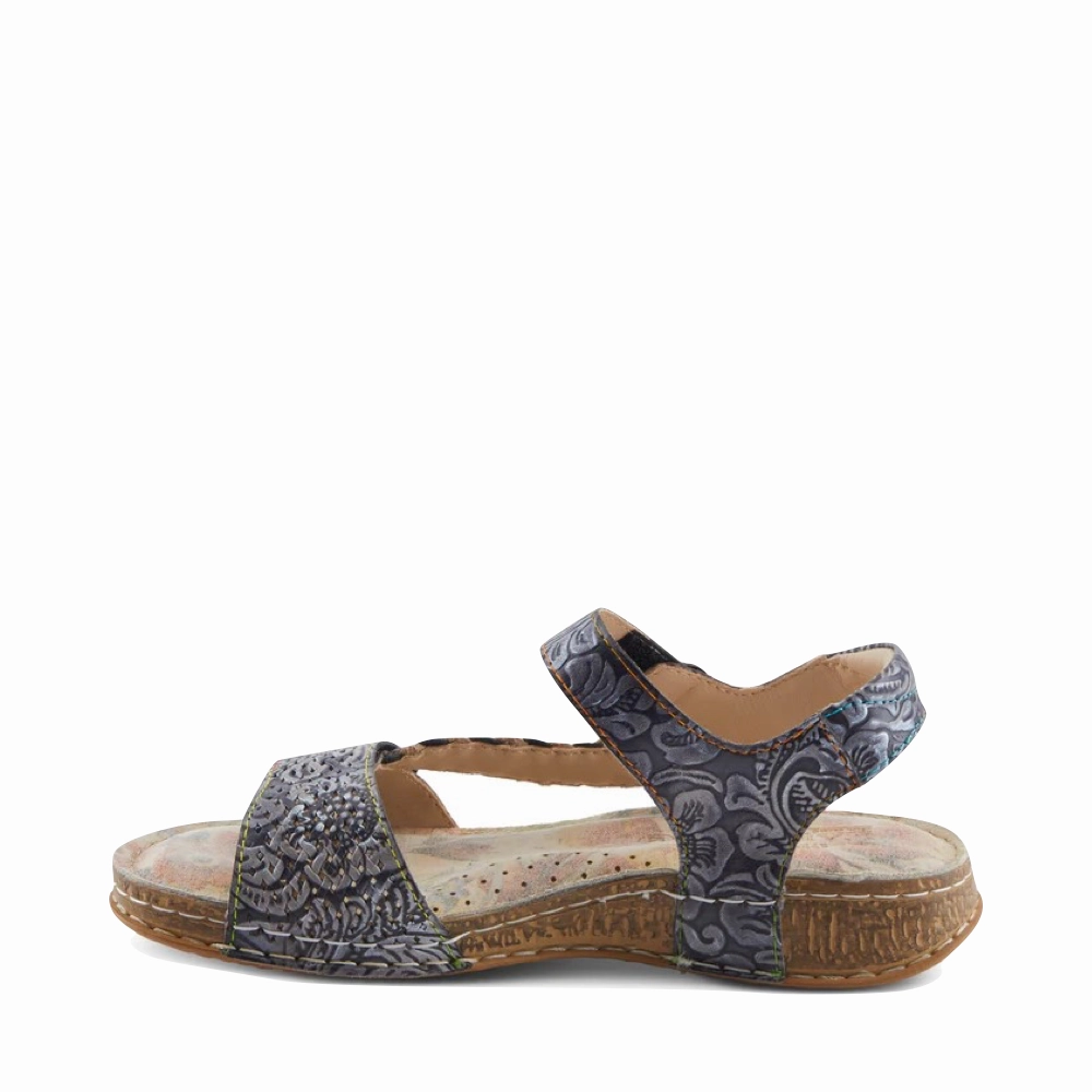 Spring Step Women's Popular Sandal in Black Multi Simple Wear