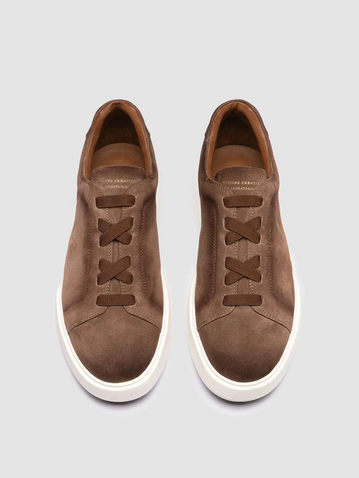 SLOUCH 001 - Brown Suede Low Top Sneakers trendy running shoes