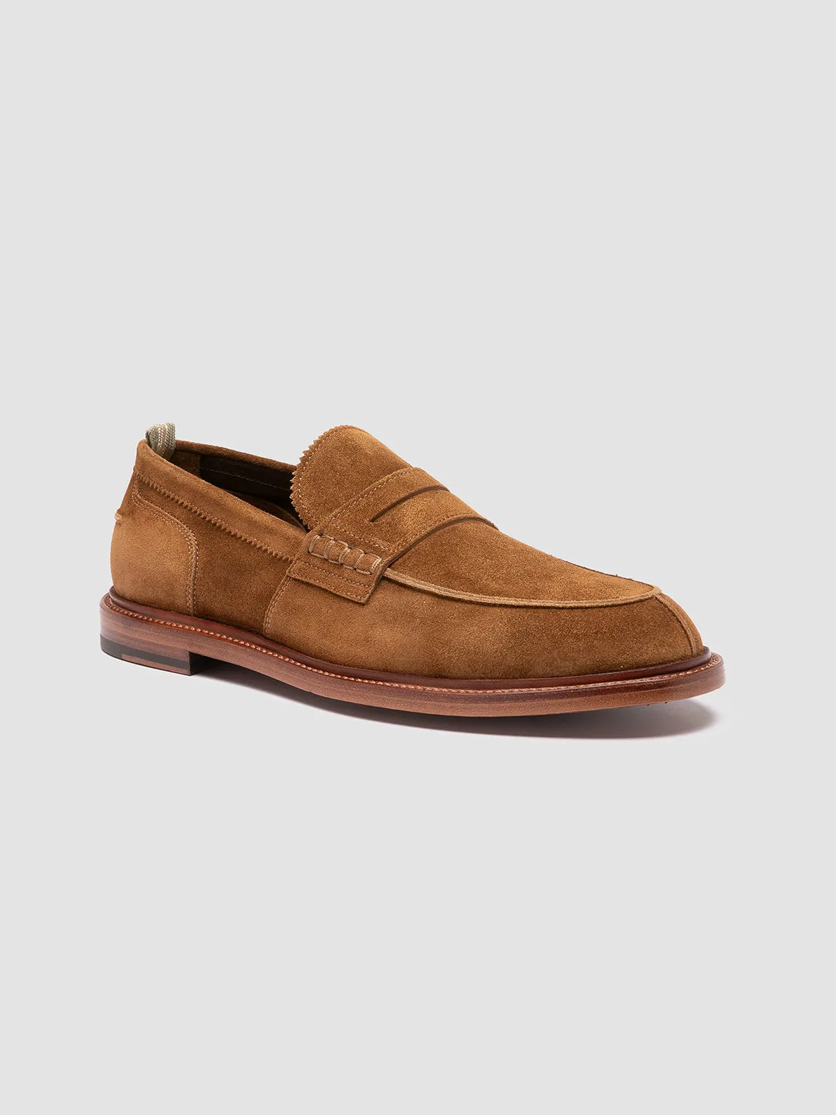 SAX 001 - Brown Suede Penny Loafers Prestige Shade Line Pace