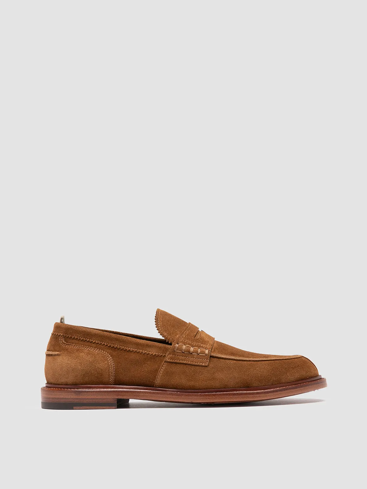 Elite Gathering Polish Edge SAX 001 - Brown Suede Penny Loafers
