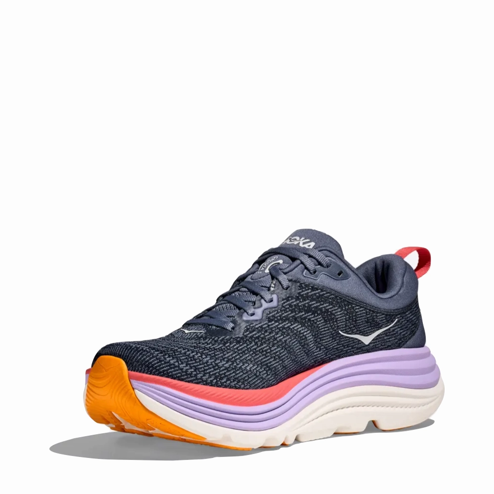 Practical Walk Hoka Women's Gaviota 5 Running Sneaker in Anchor/Grapefruit