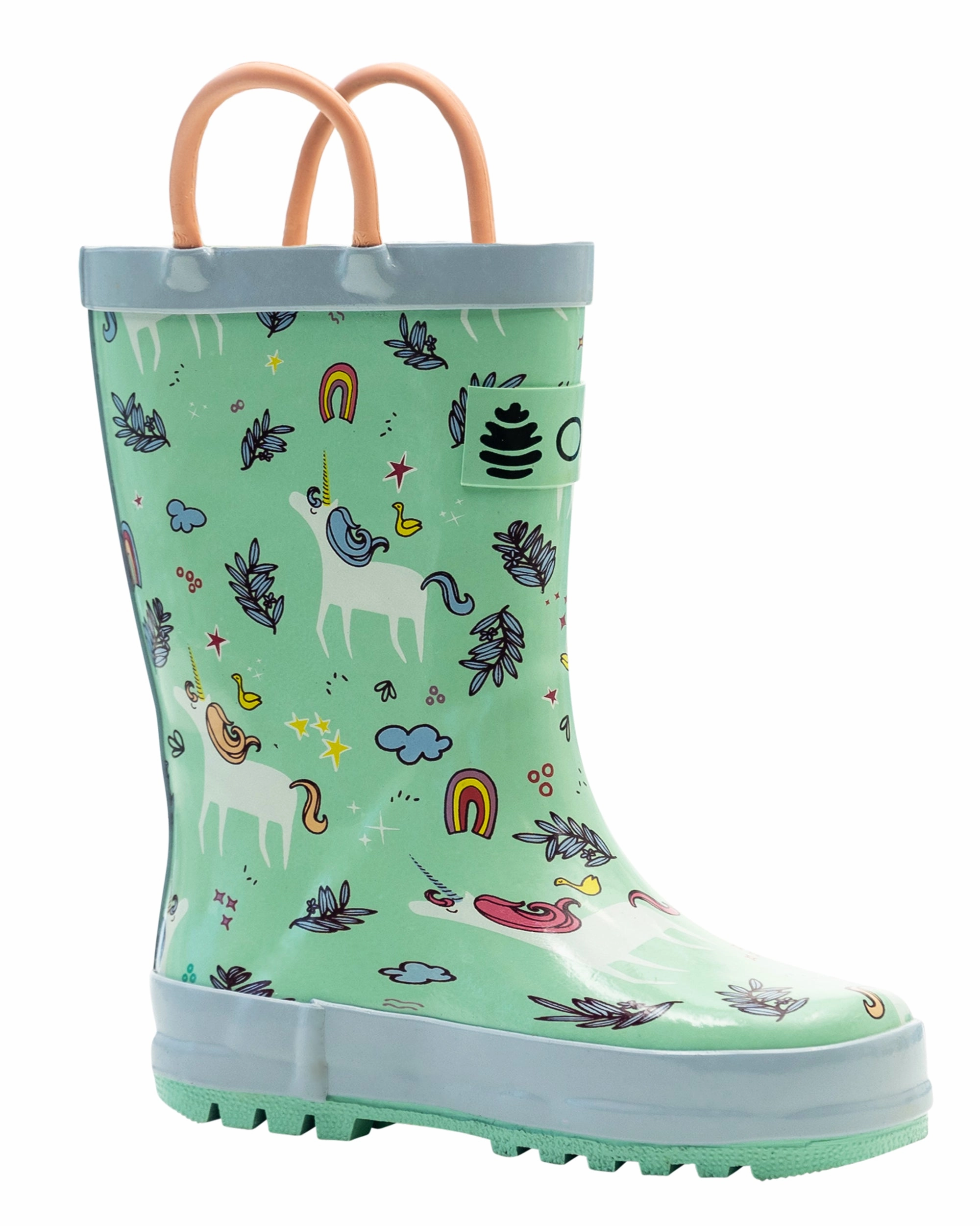 Snooty Unicorn Loop Handle Rubber Rain Boots Walking Protection