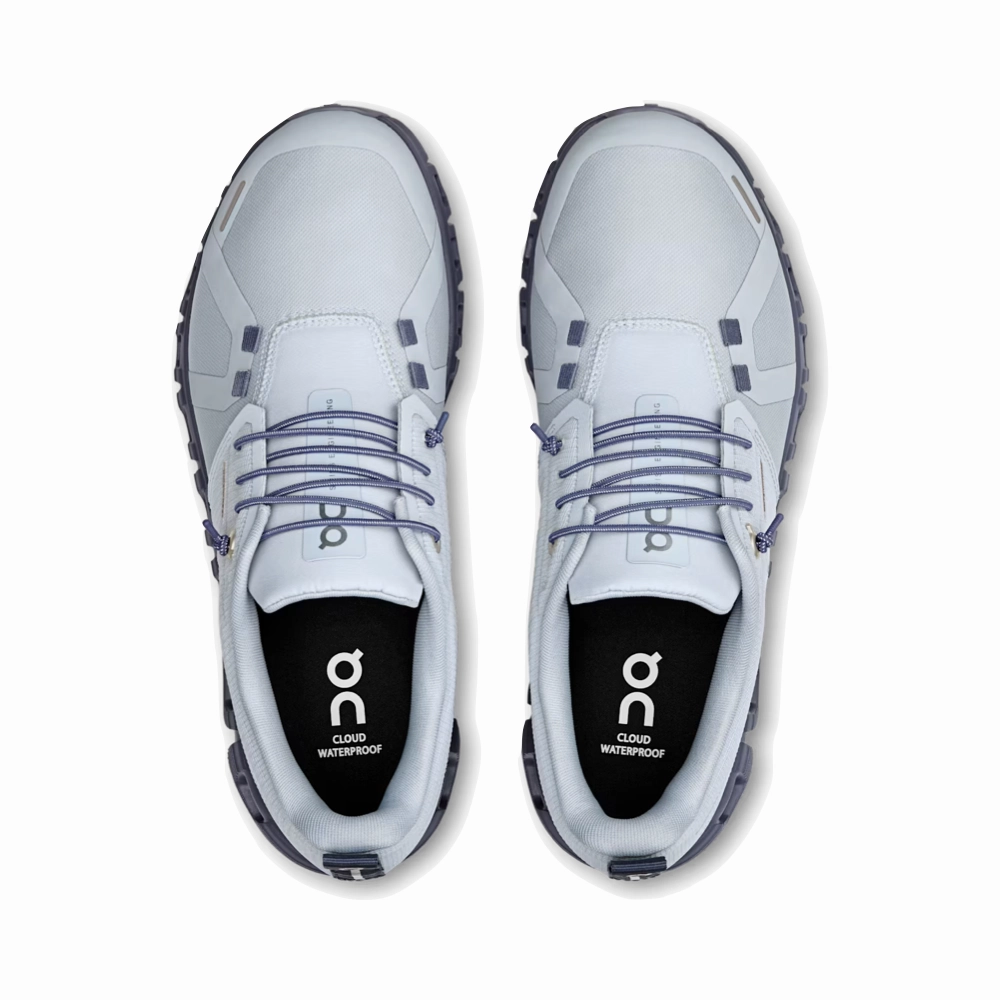 On Women's Cloud 6 Waterproof Sneaker in Heather/Metal Velcro Design