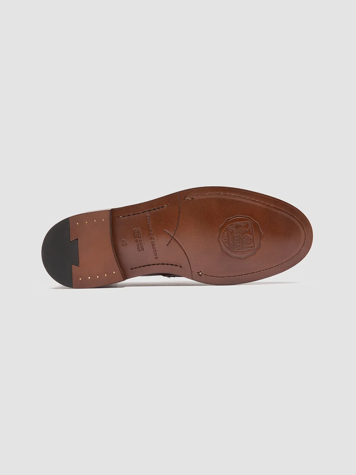 SAX 001 - Brown Leather Penny Loafers Special Fit