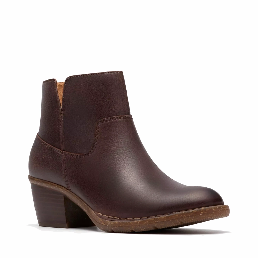 Stitched Seams Clarks Women's Kastela Top Ankle Boots in Brown