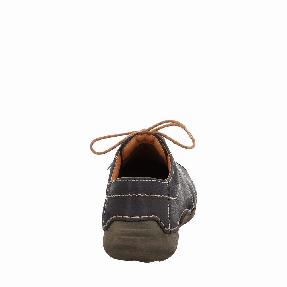 Josef Seibel Women's Fergey Nubuck Leather Lace in Ocean Navy Stair Climb