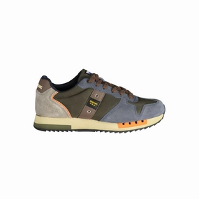 Blauer Polyester Men's Sneaker padded - tongue tennis shoes