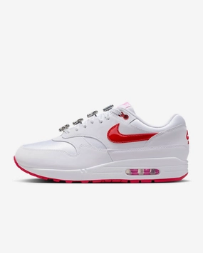 Men's Air Max 1 Premium Valentines Sneakers In White/university Red-Playful Pink track - field running shoes