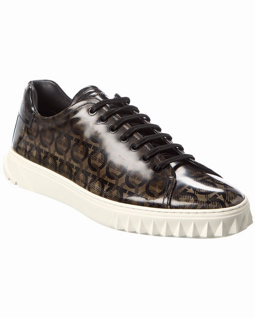 suitable for youth Ferragamo Cube Leather Sneaker