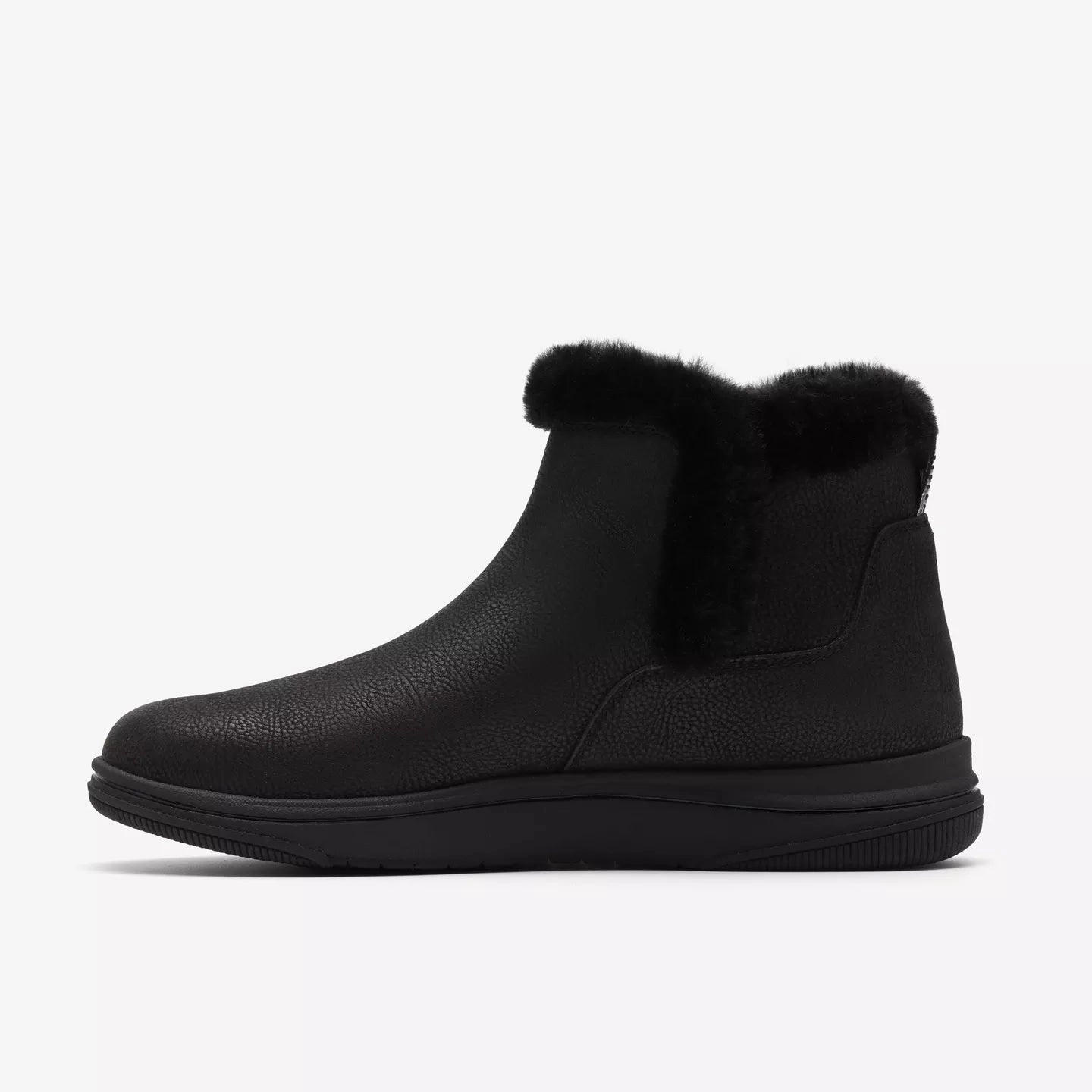 Velcro   closure Clarks Women's Breeze Fur Boot in Black Combination