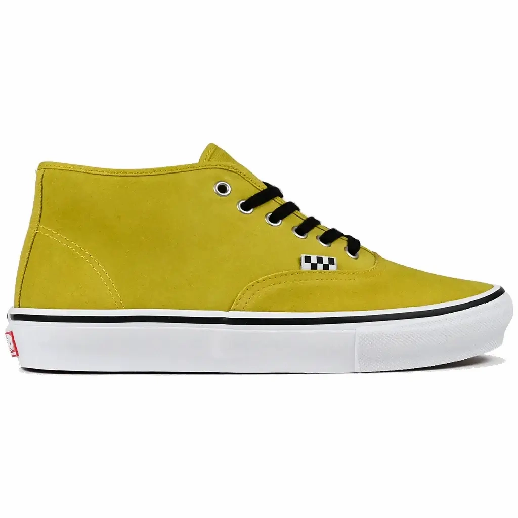 Vans Skate Authentic Mid Skateboarding Shoe Smooth Leather Dual Density Cushioning