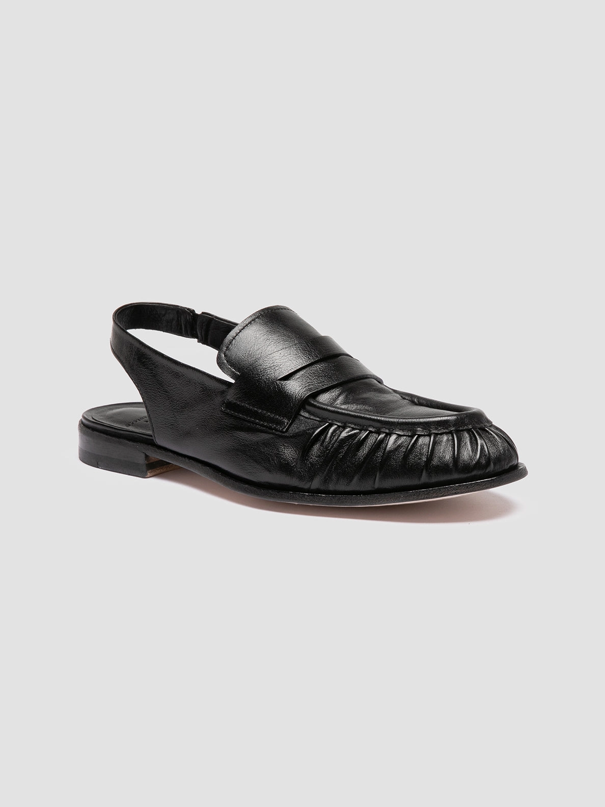 SOLITUDE 102 - Black Leather Slingback Everyday Wear
