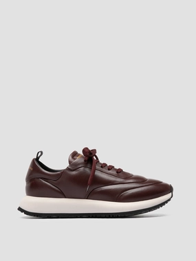 Speed Enhancement for marathons SOLSTICE 101 - Burgundy Leather Low Top Sneakers
