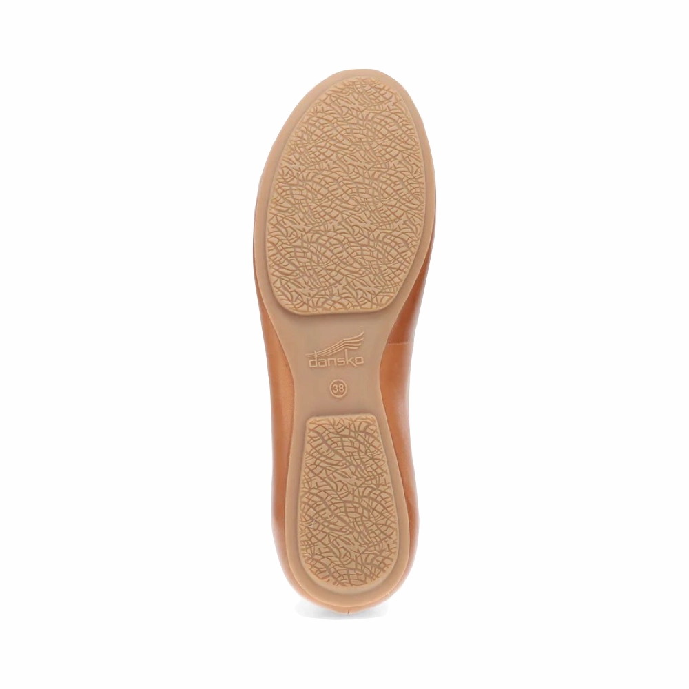 Dansko Women's Mollie Slip On Flat in Luggage Tan Shape Support