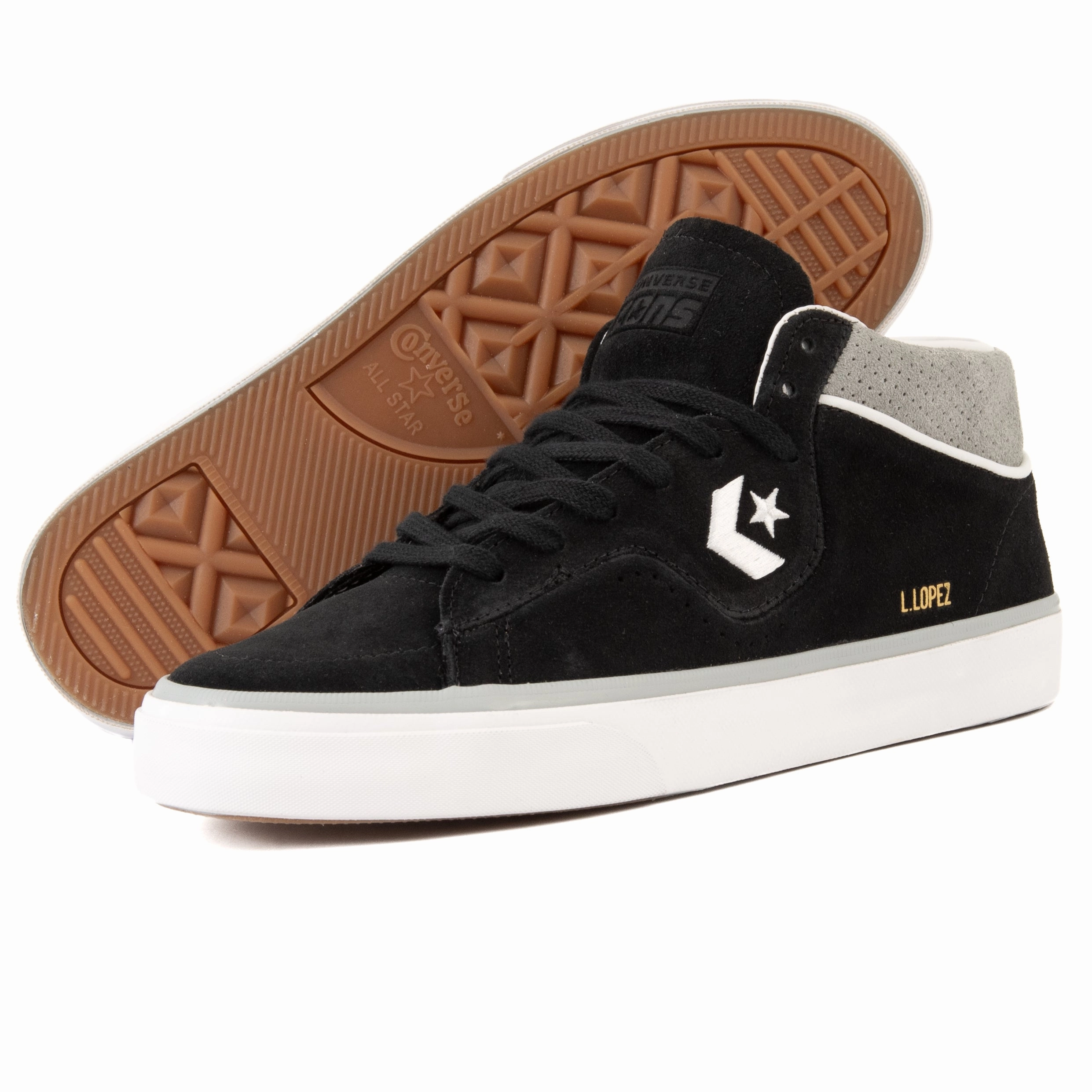 Fast pace comfort - conscious shoes Cons - Louie Lopez Pro Mid (Black/Ash Stone/White)*SALE