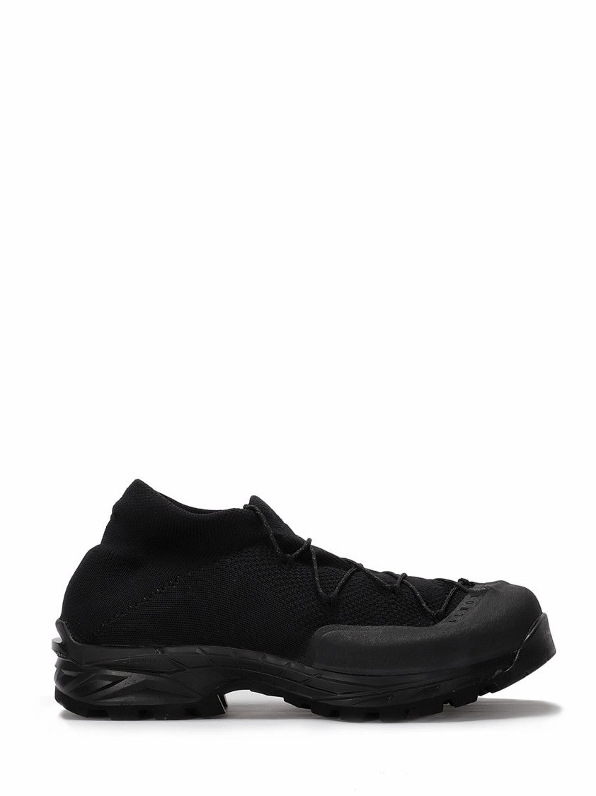 running in a bridge area shoes Multi - terrain Sporty Knitted Nylon Shoes With Seamless Sock Collar