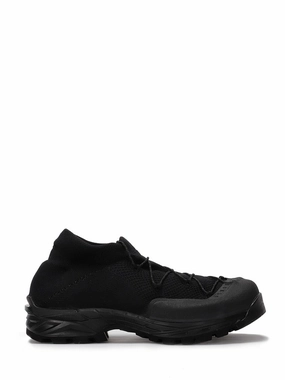 running in a bridge area shoes Multi - terrain Sporty Knitted Nylon Shoes With Seamless Sock Collar