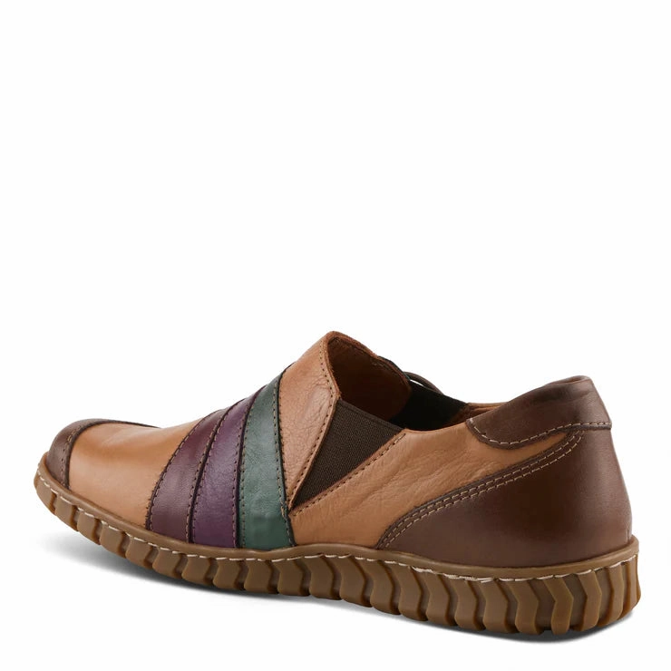 Spring Step Women's Neeta Slip On Shoe in Camel Multi Everyday Shoes