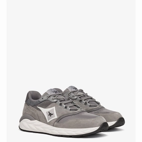 Skywander Lo Sneakers In Calf Suede And Leather gradient running gear