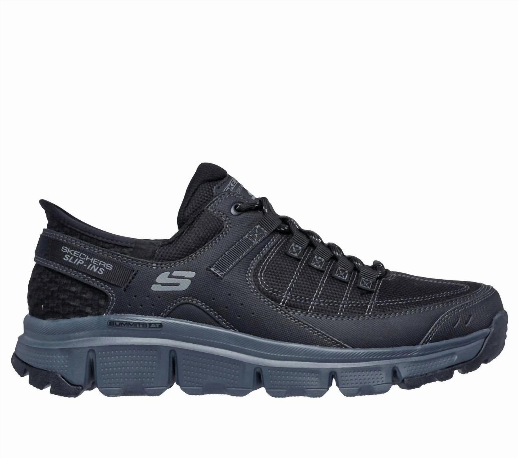 Men's Skechers Slip-Ins: Summits At In Black/ Charcoal soccer - compatible shoes
