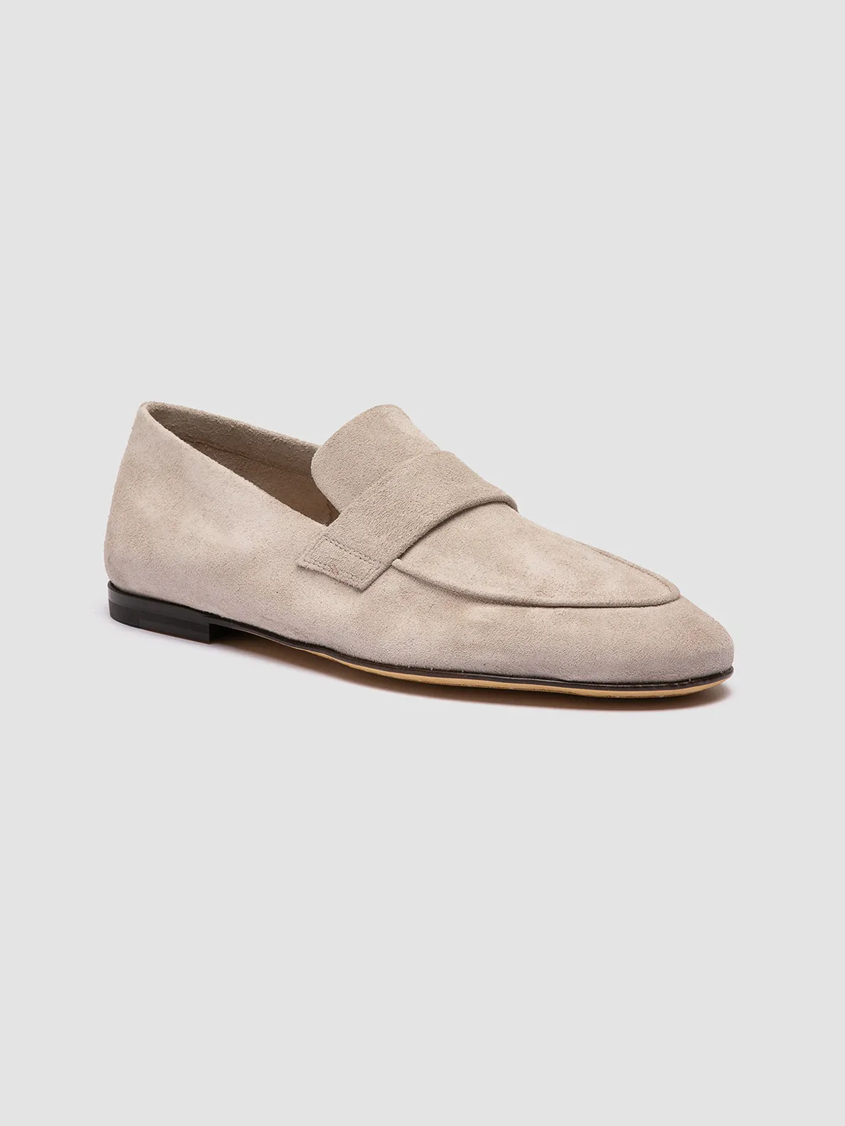 AIRTO 001 - Ivory Suede Loafers Evening Mode Custom Work